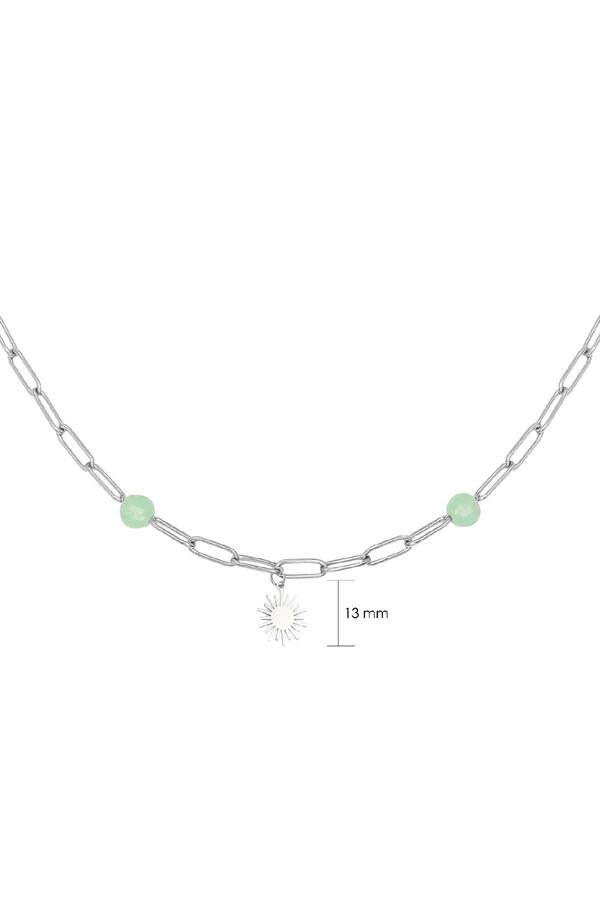 Necklace Chained Universe Green Stainless Steel